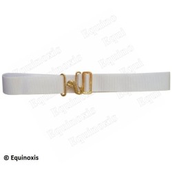 Extensión de cinturón de mandil – Blanca – Cierre serpiente dorado