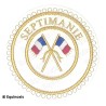 Badge / Macaron GLNF – Grande tenue provinciale – Passé Grand Porte-Etendard – Septimanie – Brodé machine