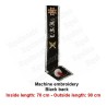 Cordon maçonnique moiré – REAA – 30ème degré – CKH + croix templière et épées croisées – Brodé machine