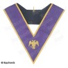 Collar masónico muaré – Menfis-Mizraim – 95° grado – Aigle doré sur fond violet