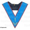 Collar masónico muaré – REAA – Couvreur – Bordado a máquina 