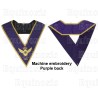 Collar masónico muaré – Gran Orden Egipcia del GODF – 33° grado – Bordado a máquina