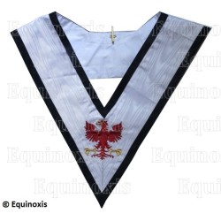 Collar masónico muaré – Grand Ordre Egyptien du GODF – 12° grado – Bordado a mano