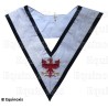 Collar masónico muaré – Gran Orden Egipcia del GODF – 12° grado – Bordado a mano