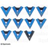 Collares masónicos – REAA – Set Collège des 10 Officiers – Bordado a mano 