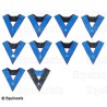 Collares masónicos muarés – Set Colegio de 9 Oficiales – REAA – GLNF – Bordados a máquina