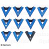 Collares masónicos muarés – Set Colegio de 10 Oficiales – REAA – GLNF – Bordados a máquina