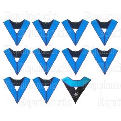 Collares masónicos – Menfis-Mizraim – Set Collège des 10Officiers – Liseré central