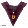 Collar masónico de terciopelo – REAA – 14° grado Columna de Armonía – Bordado a máquina