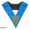 Collar masónico muaré – Rito Francés Groussier – Venerable Maestro – Grande Gloire – Bordado a mano 