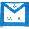 Tablier maçonnique en simili-cuir – Rito Francés Groussier – Maestro – Equerre et compas + MB 