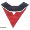 Collar masónico muaré – REAA – 32° grado – Dos ponceau – Bordado a máquina