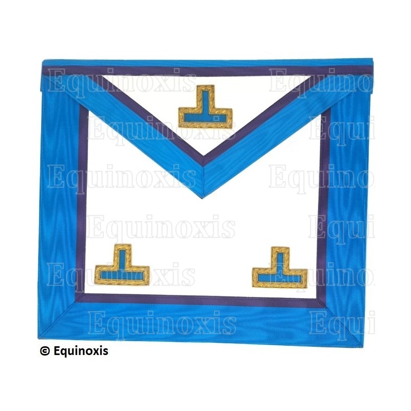 Mandil masónico de cuero – Menfis-Mizraim – Venerable Maestro – 3 taus 