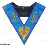 Collar masónico muaré – Menfis-Mizraim – Venerable Maestro – Acacia 108 feuilles – Bordado a mano 