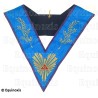 Collar masónico muaré – Menfis-Mizraim – Venerable Maestro – Acacia 108 feuilles – Bordado a máquina 