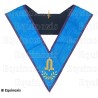 Collar masónico muaré – Menfis-Mizraim – Deuxième Surveillant – Bordado a máquina 