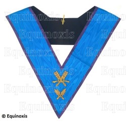 Collar masónico muaré – Menfis-Mizraim – Secrétaire – Bordado a mano 