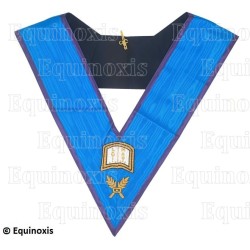 Collar masónico muaré – Menfis-Mizraim – Orateur – Bordado a mano 