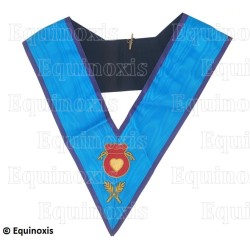 Collar masónico muaré – Menfis-Mizraim – Hospitalier – Bordado a mano 