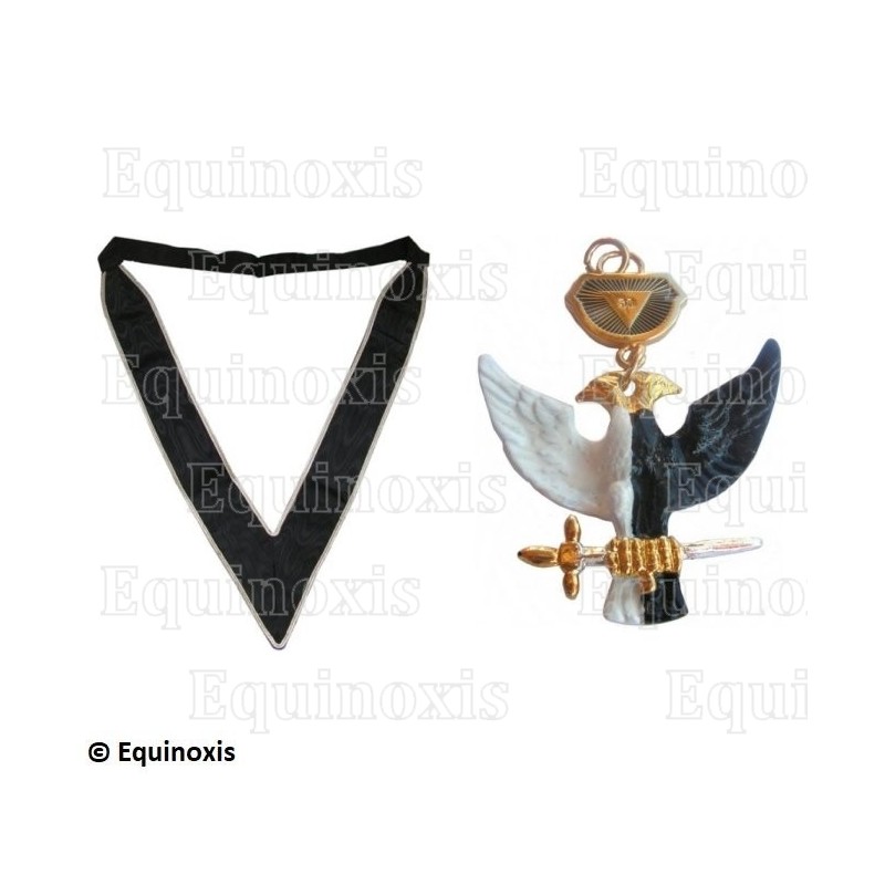 Set collarín negro + águila – REAA – 30° grado – Caballero Kadosh