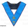 Collar masónico muaré – Menfis-Mizraim – Maître des Cérémonies – Bordado a mano 