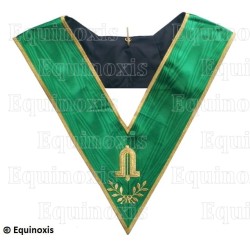 Collar masónico muaré – Rito Cerneau – Deuxième Surveillant – Bordado a máquina 