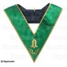 Collar masónico muaré – Rito Cerneau – Deuxième Surveillant – Bordado a máquina 