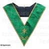 Collar masónico muaré – Rito Cerneau – Maître des Cérémonies – Bordado a máquina 