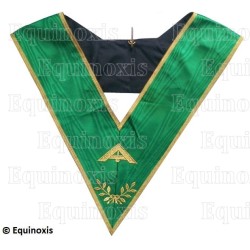 Collar masónico muaré – Rito Cerneau – Premier Surveillant – Bordado a máquina 