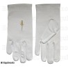Guantes masónicos bordados de algodón – REAA Grados de venganza / Capítulo Francés 1 y 2 Órdenes – Talla XXL