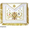 Mandil masónico de cuero – REAA – 33° grado – Gran Comendador Más Poderoso – Bandera española