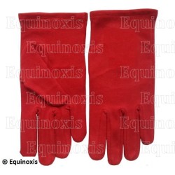 Gants maçonniques rouges coton – Talla S