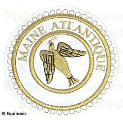 Badge / Macaron GLNF – Grande tenue provinciale – Passé Grand Expert – Maine Atlantique – Bordado a máquina