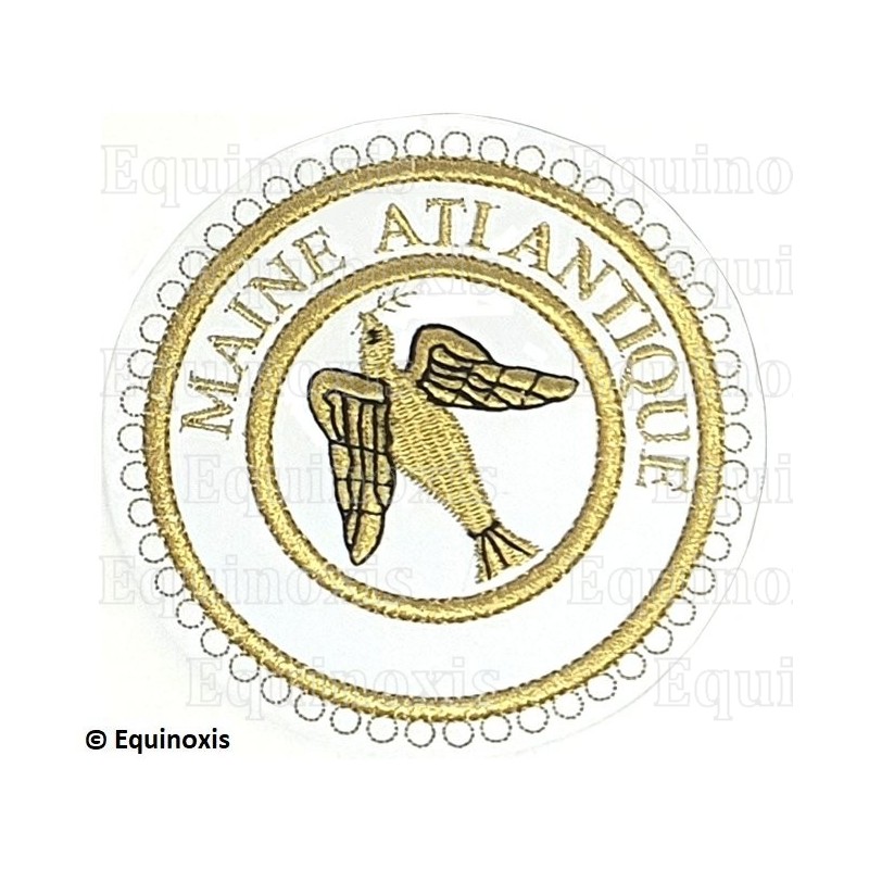 Badge / Macaron GLNF – Grande tenue provinciale – Passé Grand Expert – Maine Atlantique – Bordado a máquina