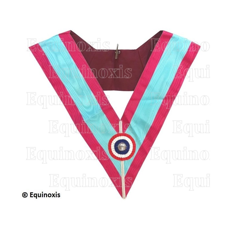 Collar masónico muaré – Mark degree – Oficial – Cocarde tricolore