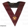 Collar masónico de terciopelo – REAA – 14° grado Hospitalario – Bordado a mano