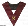 Collar masónico de terciopelo – REAA – 14° grado Secretario – Bordado a mano
