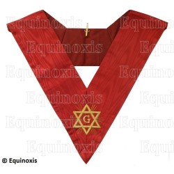 Collar masónico muaré – Hexagramme + lettre G