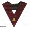 Collar masónico de terciopelo – REAA – 14° grado Segundo Vigilante – Bordado a mano