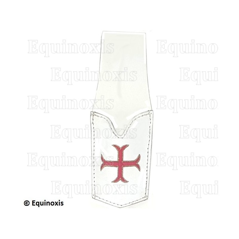 Funda de cuero para espadas – Funda de cuero blanco para una espada delgada – Croix templière pattée rentrée