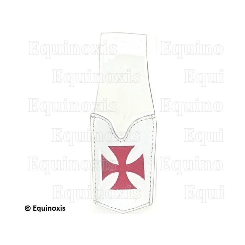 Funda de cuero para una espada esbelta (blanca) – Cruz templaria