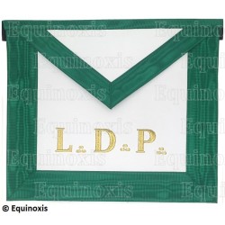 Mandil de imitación de cuero – REAA – 15° grado – LDP – Bordado a máquina