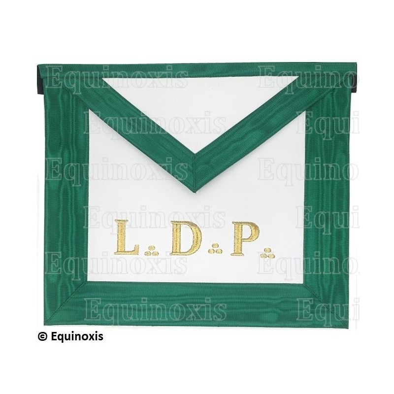 Mandil de imitación de cuero – REAA – 15° grado – LDP – Bordado a máquina