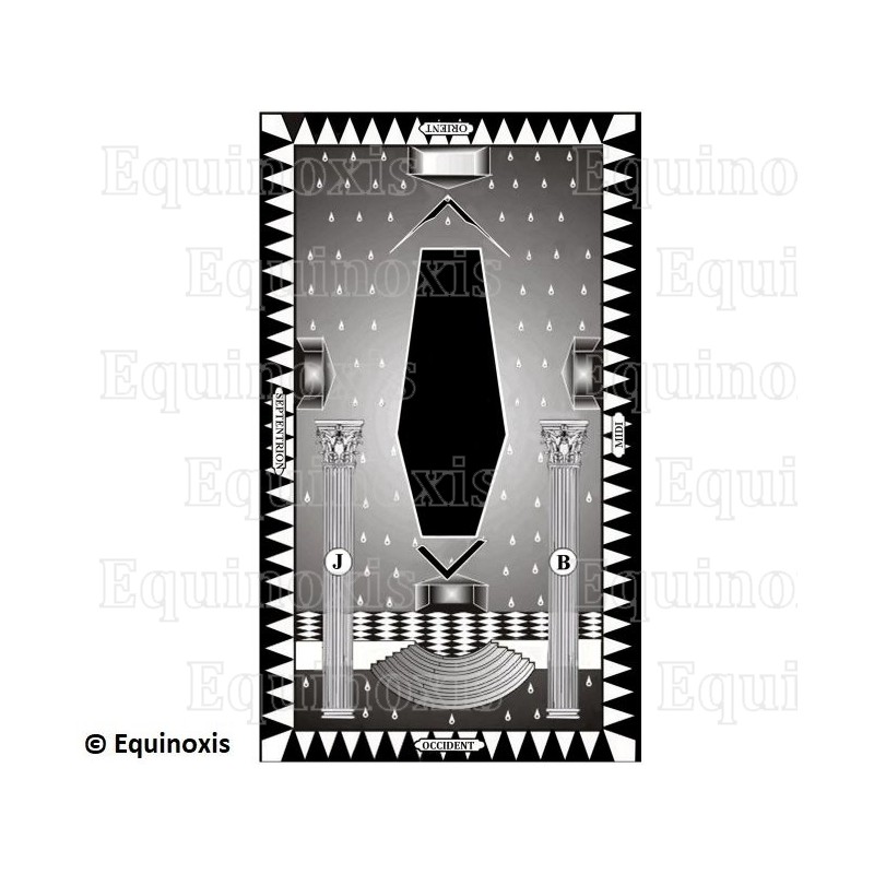 Tapis de Loge maçonnique – Rito Francés Tradicional – Maestro – GLNF – 160 cm x 80 cm