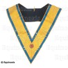 Collar masónico muaré – Droit Humain – Consejero nacional – Bordado a máquina