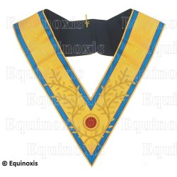 Collar masónico muaré – Droit Humain – Consejero nacional – Bordado a mano