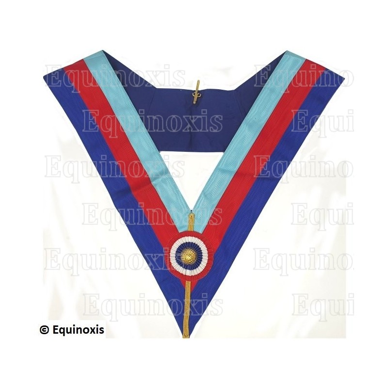 Collar masónico muaré – Arco Real Inglés – Officier National 