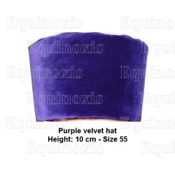 Toque maçonnique en velours – Arche Royale d'Ecosse (ARE) – 2ème Principal – Talla 55