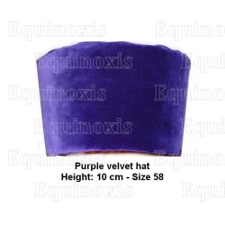 Toque maçonnique en velours – Arche Royale d'Ecosse (ARE) – 2ème Principal – Talla 58