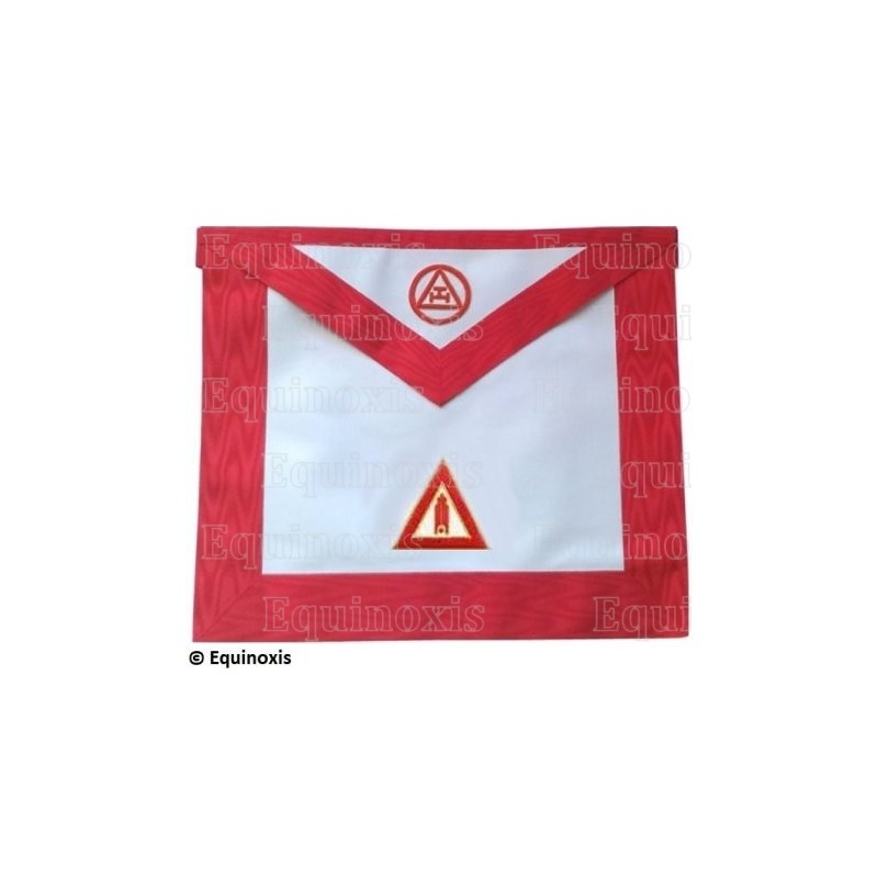 Tablier maçonnique en simili-cuir – Arco Real Americano (ARA) – Scribe / 3ème Principal